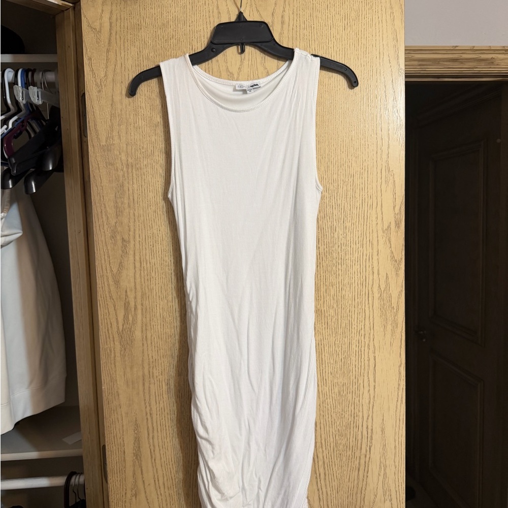 Fashion Nova White Ribbed Tank Top